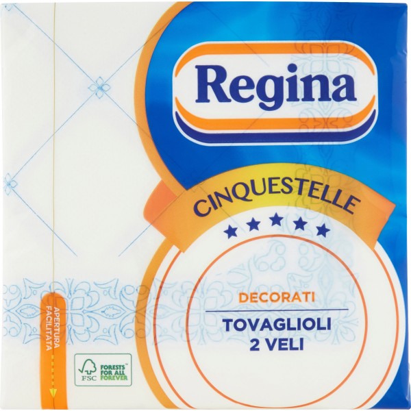 Regina 43 Tovaglioli 5 Stelle 2 Veli 38×38 cm