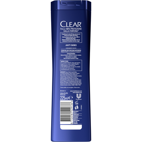 Clear Shampoo Anti Sebo 225 ml