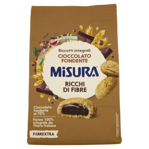 Misura Biscotti Fibre Extra Ripieni Cioccolato 260 g