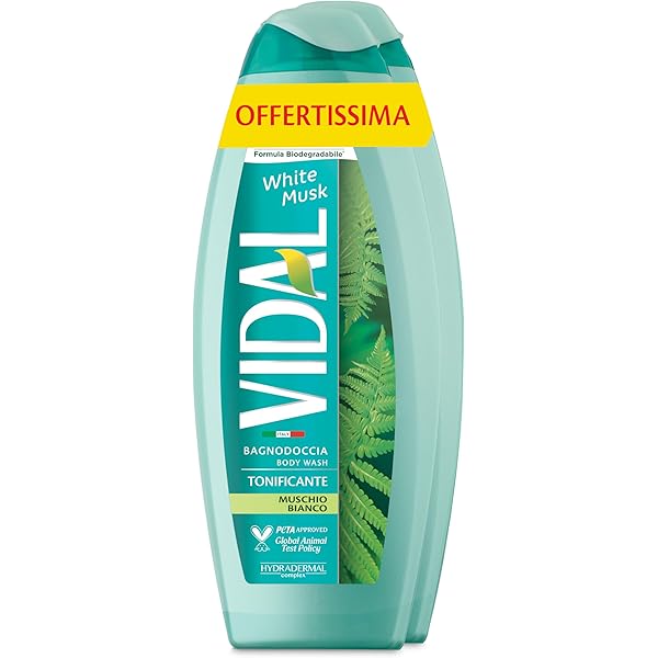 Vidal Bagnodoccia Tonificante Muschio Bianco 2 x 600 ml